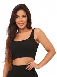 Kit 3 Women's Ribbed Gym Top Fitness Sports Top For Training - 乾枯玫瑰色 - 查看 6