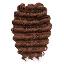 3 Pcs/Lot Crochet Hair Synthetic Water Wave Braiding Hair Extensions 16 Inch Black Brown Ombre Colour Fake Hair Deep Wave Curl Hair Heat Resistant Fiber - Multicolor - View 14