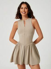 NcmRyu 1 Set Fashion Hiking, Running, Fitness, Tennis, Golf Outdoor Sports Dress Summer - Màu Khaki - Xem 6