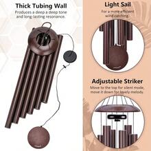 Outside - 38'' Deep Tone Wind Chimes, Outdoor Memorial Sympathy Gift, Garden Patio Yard Home Decor Black - 48" Bronze - View 3