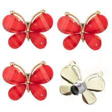 4pcs Resin Butterfly Valve Caps, Fashion Butterfly Valve Stem Caps, New Style Car Tire Valve Caps