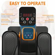 ZenActive Mini Under Desk Elliptical Trainer Machine, Electric Seated Pedal Exerciser For Home, Quiet & Compact Ellipse Leg Exerciser With Display Monitor, Remote Control And 12 Adjustable Speeds