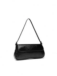 Bolso bandolera de mujer con estilo de Dopamina, bolso de estilo vintage para Año Nuevo y Festival de Primavera, perfecto para cualquier ocasión - Negro - Ver 2