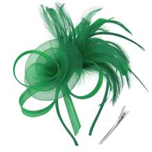 1 Pc Fascinator Hats Feather Flower Hair Clip Wedding Tea Party Kentucky Derby Headband For Girls And Women Fascinator Hat Halloween
