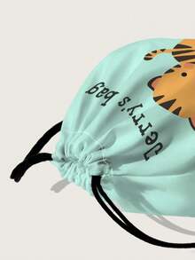 1 Piece Custom Drawstring Backpack With Cute Tiger Pattern, Can Be Personalized With Your Unique Design, Suitable For Children And Teenagers, Can Print Your Own Name Or Gift To Your Sister And Classmates - Multicolor - View 8