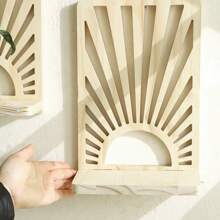 1pc Minimalist Wooden Hanging Wall Shelf For Home Decor, Plant Pot, Vase And Ornament Display