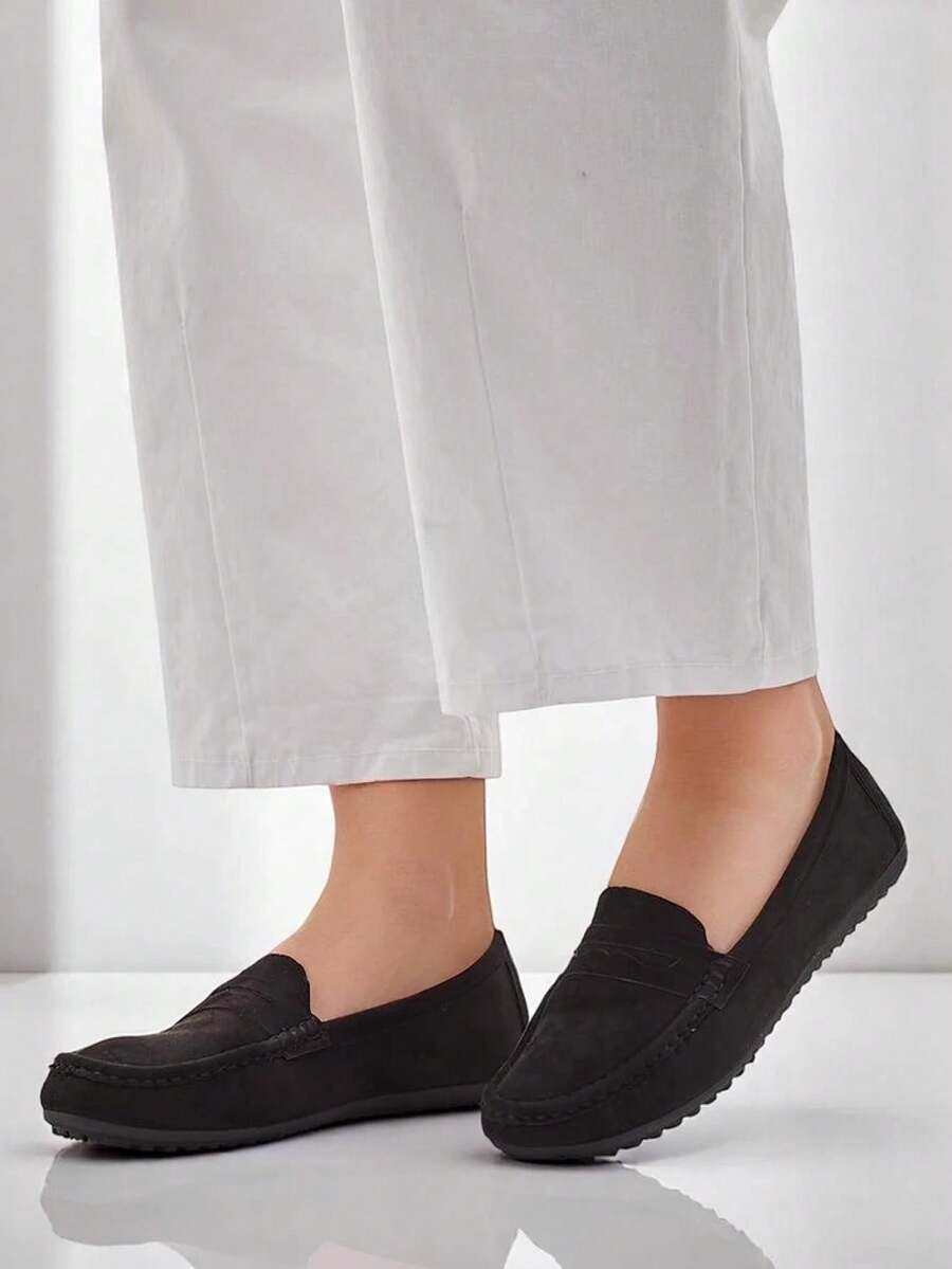 Women's Moccasins - Black - View 1