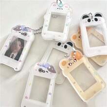 Cute Animal Phone Keychain Photo Pendant, 1" Acrylic Photo Accessory, Keychain, Small Ins Style Creative Gift, Display Pendant, Idol Memorabilia Storage Case - Multicolor - View 5