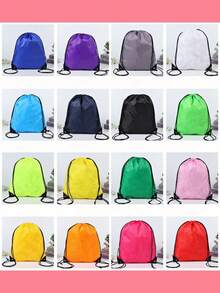 抽绳包，双肩背包，旅行收纳包，涤纶抽绳包，学生双肩背包，便携式户外牛津收纳背包，涤纶抽绳包，学校书包，大容量，轻便，可折叠，经典休闲，男女皆宜，非常适合返校、开学第一天、体育场、运动