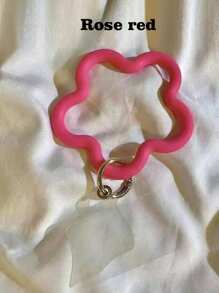 1pc Solid Color Silicone Starfish Bracelet Mobile Phone Case Pendant, Universal Phone Cover, Short Wrist Anti-Lost And Anti-Drop Device Gifts For Mother, Family, Friends, Birthday, Holiday Phone Charm, Phone Chain