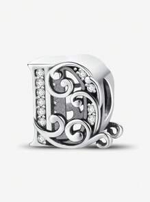1 PC Vine Letters Beads Pendant Charm Pendant Ball Suitable For Bracelets DIY Women's Jewelry