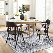 Tappeti lavabili, tappeti boho per ingresso, tappeti vintage lavabili a medaglione, zerbino antiscivolo a pelo corto per l'arredamento della casa, per interni ed esterni, ingresso anteriore, cucina, bagno - Grigio - Visualizzare 11