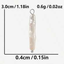 1 件奢华时尚设计天然淡水珍珠吊坠，不对称形状，适合 DIY 珠宝制作项链和耳环配饰 - 天然珍珠1pc - 查看 16