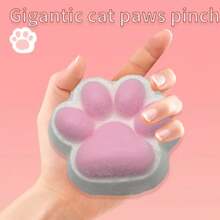 1 pieza Juguete para apretar con forma de pata de gato, juguete antiestrés para estudiantes y adultos, de plástico resistente, adecuado para todas las razas y tamaños, diseño kawaii de pata de animal, adecuado para oficina, vacaciones y regalos