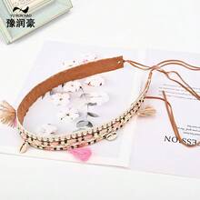 Sombrero de paja estilo bohemio tipo vaquero para el verano, sombrero de playa - Camel - Ver 11