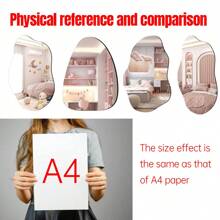 1Pc Asymmetrical Acrylic Mirror Wall Decor, Frameless Vanity Mirrors For Living Room Bedroom Home Office, Bathroom Wall Mirror, Stickers, Wall Decal, Vinyl Decal For Home Decorations, Spring Decoration Items Refresh Your Home, Festival Decoration Stickers Gifts Birthday Graduation Room Decor Mirror For Room Bathroom Decor Living Room Decor