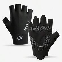 1 Pair Half Finger Cycling Gloves For Adult Men Women, Outdoor Bike Riding Sports Fitness Anti-Slip Breathable Shock-Absorbing Gloves, Spring/Summer - Multicolor - View 3