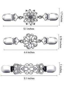 6 件套复古毛衣领夹，适合女士、束带开衫、衬衫和连衣裙