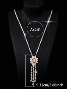 1 pieza Collar exagerado con flecos, accesorio de moda de estilo europeo y americano de alta gama