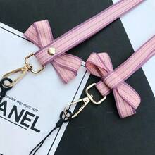 1pc Striped Bow Phone Lanyard, Women Halter For Keys, ID Card, Badge, Comfortable Necklace Design,School Supplies,Back To School - Multicolor - View 3