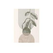 1/3Pcs Bohemian Style Posters Abstract Line Art With Plant Elements Wall Arts, Optional Frame Suitable For Home Office, Bathroom, Living Room, Bedroom, And Dining Room Decoration Optional Frame ,Wall Art With Frame