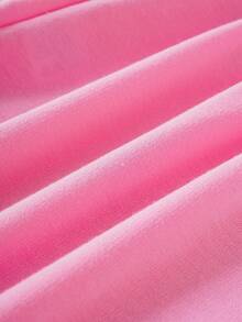 3 Packs Solid Elastic Waist Knotted Relaxed Athletic Shorts Sleep Shorts - Hồng - Xem 8