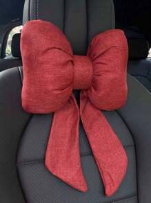 1pc Bowknot Ribbon Car Headrest Neck Pillow Creative Cotton And Breathable Comfortable Car Pillow Goddess Automotive Supplies