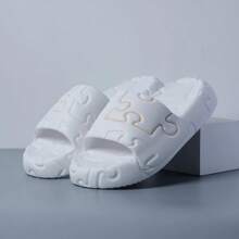 Men's Soft Comfortable Slippers, Fashion Hollow Design, EVA Non-Slip Sole, Suitable For Indoor & Outdoor/Beach, Wear-Resistant, Slippers