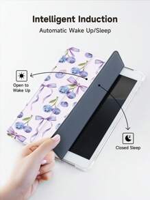Ayotu Funda protectora con patrón de frutas de cereza y arándano, compatible con iPad de 10.2 pulgadas 2021/2020 iPad 9th/8th Generation, compatible con Galaxy Tab A8 de 10.5 pulgadas 2022, con soporte para bolígrafo y tapa con función de suspensión/activación automática