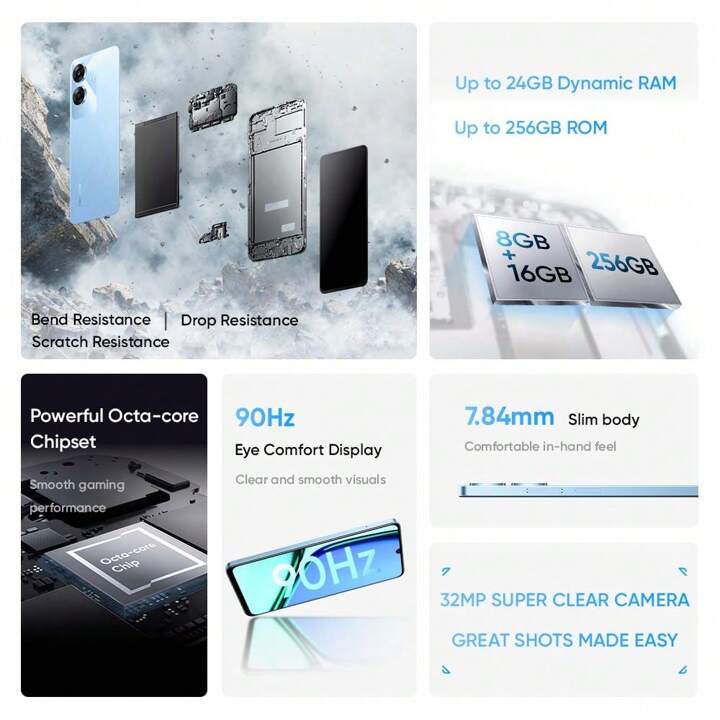 realme Note 60 6.74インチ グローバルバージョン Amazon.com: realme Note 60 Dual-SIM 64GB ROM + 3GB RAM (GSM