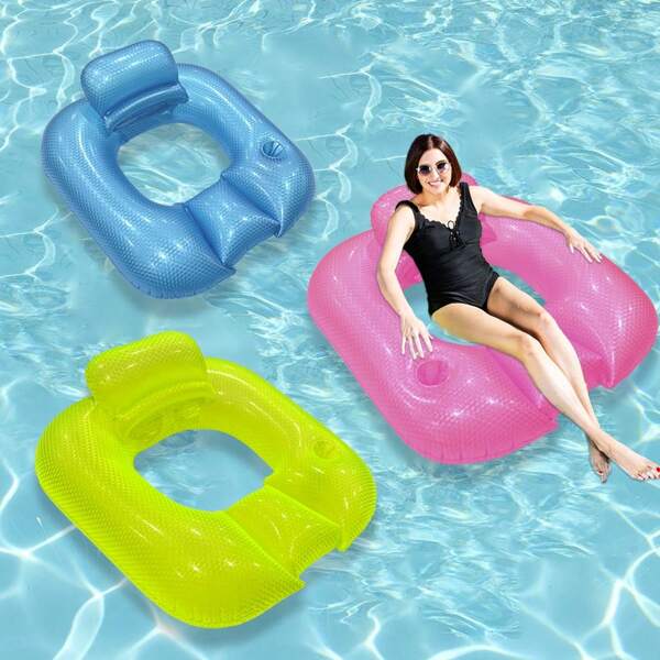 1 boia perolada para água, espreguiçadeira aquática - 3 opções de cores, adequada para atividades aquáticas de verão para adultos