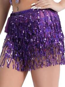 1PC Belly Dance Hip Towel Dance 4-Layer Sequined Tassel Waist Belt Bohemian Belly Dance Waist Chain Dance Waist Towel(The Outer Packaging Of The Product Is Shipped Randomly)Product Color Shipped With - Multicolor - View 20