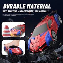 1 件可变形遥控车，2.4Ghz 多功能 1:18 比例遥控车变形机器人，带闪光灯的遥控器，一键自动演示，360° 旋转和漂移，遥控机器人车玩具