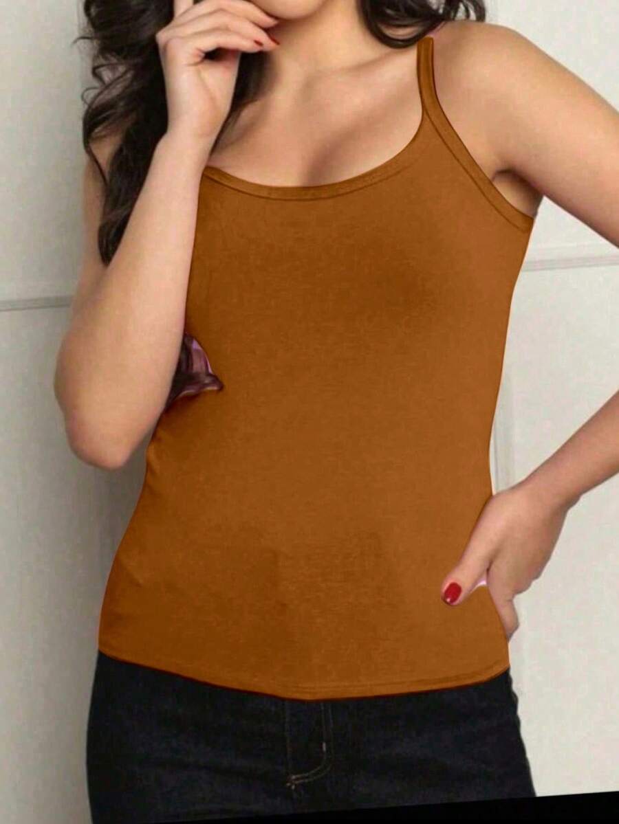 Basic Women's Tank Top With Straps - Multicolor - Ver 1