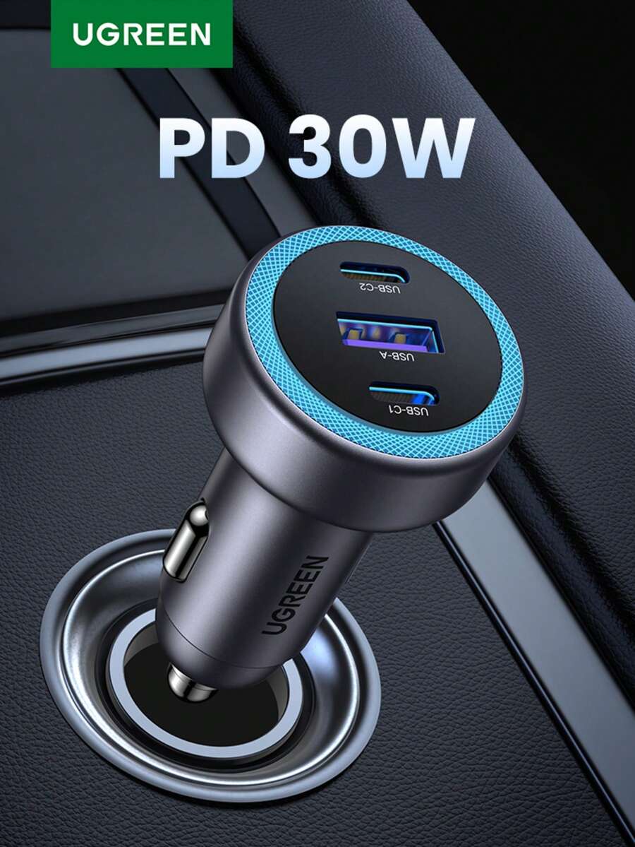 UGREEN Cargador para auto multifunción minimalista