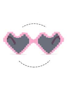 5pcs/Set Colorful Mosaic Border Glasses Set, Fun Party Decorative Glasses - Multicolor - View 3