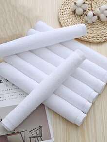 5条/10条装 25x25厘米 白色薄棉酒店/厨房吸水洗脸巾，多用途手巾