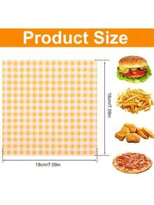 100/400 ورقة ورق شمع مقاوم للدهون، ورق تغليف السندويشات، ورق خبز المطبخ، بطانات صناديق الكيك، ورق ماص للزيوت، ورق طبق الوجبات السريعة المخطط، طوابع البرغر والخبز والسندويشات (مناسب للشواء والنزهات والحفلات والوجبات السريعة)