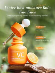 40ml 维生素 C 精华液，提亮肤色，紧致肌肤，改善暗沉，淡化黑斑，抗衰老，保湿，适合所有肤质，男女通用 - 橘色 - 查看 2