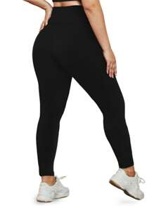 Plus Size High-Waisted Yoga Leggings – 1XL–5XL Stretchy Tummy Control Workout Pants For Gym, Fitness & Daily Wear