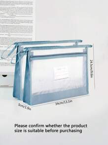 1 Peça Organizador de Arquivo Mesh Transparente Grande Tamanho A4 com Zíper Duplo - Bolsa de Armazenamento de Arquivos Espaçosa e Portátil para Escola, Casa e Escritório, Volta às Aulas, Materiais Escolares