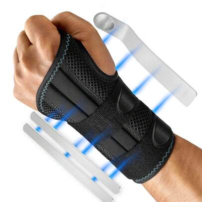 Protezione per il polso ventilata e delicata sulla pelle, indispensabile per chi pratica sport e fitness, allevia l'affaticamento del polso.