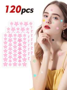 1920/1000/960/600/480/400/240/200/40 Pcs Of Facial Waterproof And Breathable Patches, With Cute Design Stickers, Fun Cartoon Stickers, Waterproof And Sweat Proof Mini Stickers Suitable For Gatherings, Offices, Halloween And Other Occasions. Festival Party Stickers, Heart-Shaped Stickers, Decorative Stickers (For Decorative Purposes Only, Not For Cosmetics)