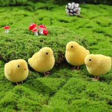2 Pcs Chicks ABS Resin Figurines Garden Decor Outdoor Balcony Ornament, Sculptures Lightweight Waterproof Cute Home Decorations