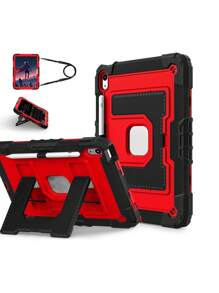 Military Industry Anti-Fall 1pc Large Stand Tablet Case Compatible With IPad Mini6 (2021) / Mini7 (2024), IPad 10.2 7th 8th 9th (2019/2020/2021), IPad 10th 10.9 (2022)/IPad(A16) 11" (2025), IPad Air4 10.9 (2020), IPad Air5 10.9 (2022), IPad Air 11" M2/M3 (2024/2025), With Pencil Slot