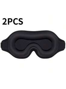 1 pièce Masque de sommeil de couleur unie, Masque de sommeil noir simple, Convient pour la famille, les voyages, la chambre à coucher, les voyages, le bureau, l'école et les fournitures scolaires
