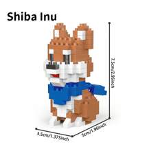 Bloques de construcción con partículas de tamaño micro de la serie de mascotas perro, un juguete que ejercita los dedos y la capacidad de pensamiento, apropiado para principiantes en bloques de construcción como regalo, 1 pieza