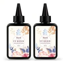 Juego de iniciación de 100g/200g/300g/400g/500g de resina UV cristal transparente de curado rápido, baja contracción, para manualidades y joyería