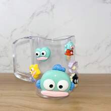 ( Sanrio) 2pcs Cute Cartoon KT Cat And Pudding Dog Toothbrush Holder Combination Set - PP Material, Suitable For Men And Women, Toothbrush Holder And Mouthwash Cup, Comes With Toothbrush And DIY Stickers Home Bathroom Decor Fall Decor Back To School