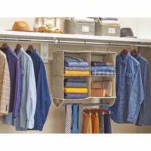 (2 Pack)  4-Shelf Hanging Polyester And Cotton Adult Closet Organizer With Hanging Rack - 2 - View 3